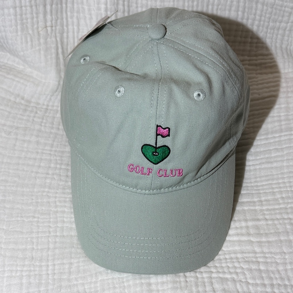 Adult Golf Club Embroidered Hat - Light Green